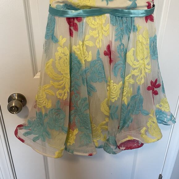 Colorful Dance Recital Dress Prom Homecoming Party Dance Costume Floral Girly - Picture 4 of 13